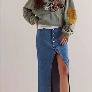Free People We The Free - Chani Denim Skirt, Sz 26 NWT